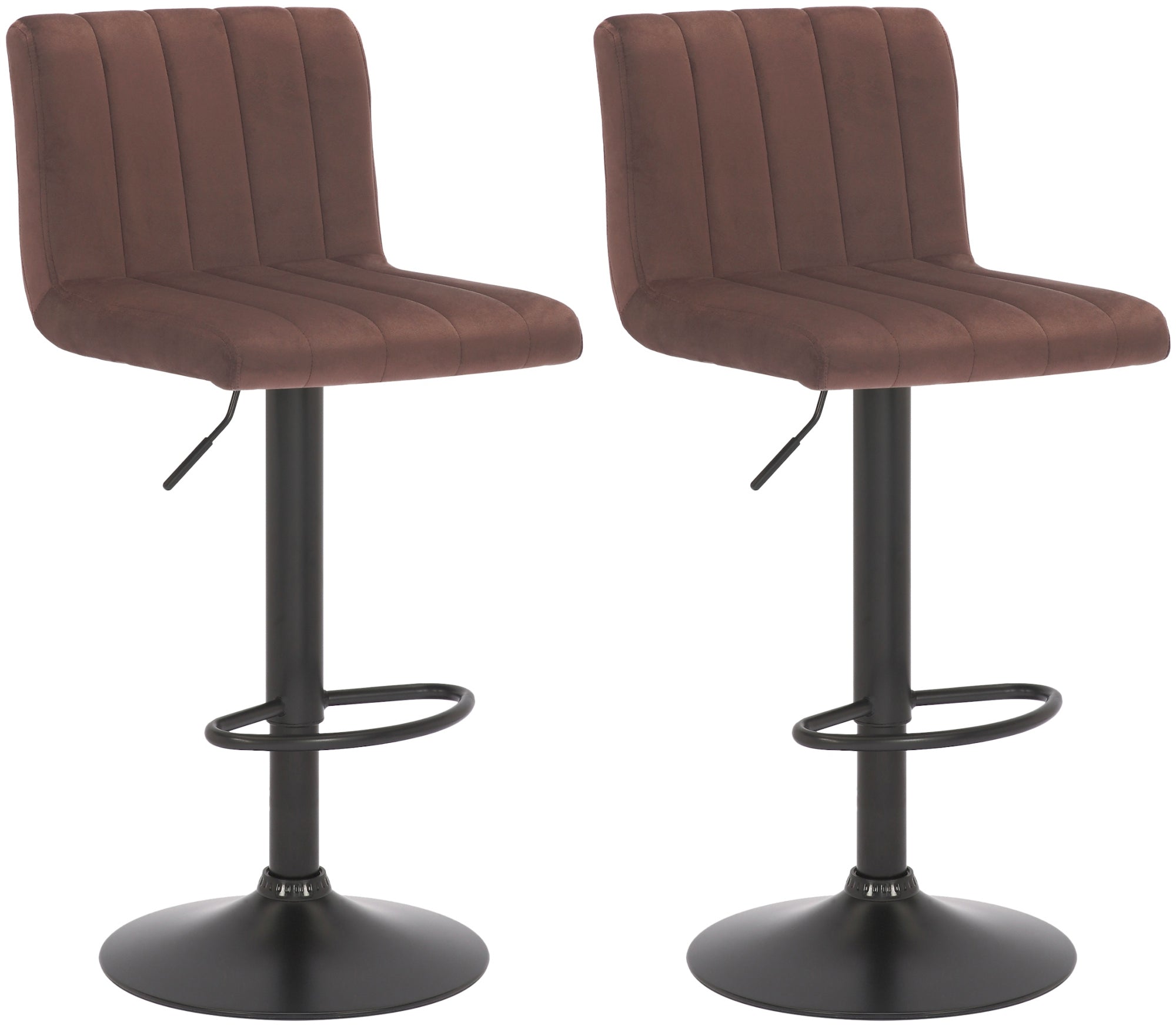 Set van 2 barkrukken Jamie fluweel