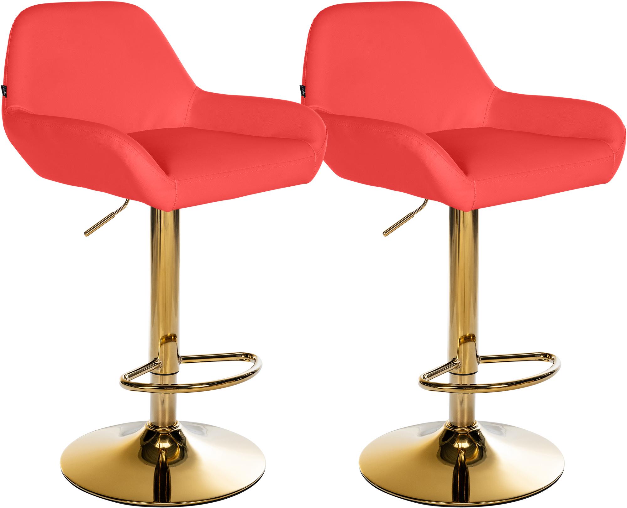 Set van 2 barkrukken Braga Gold kunstleer