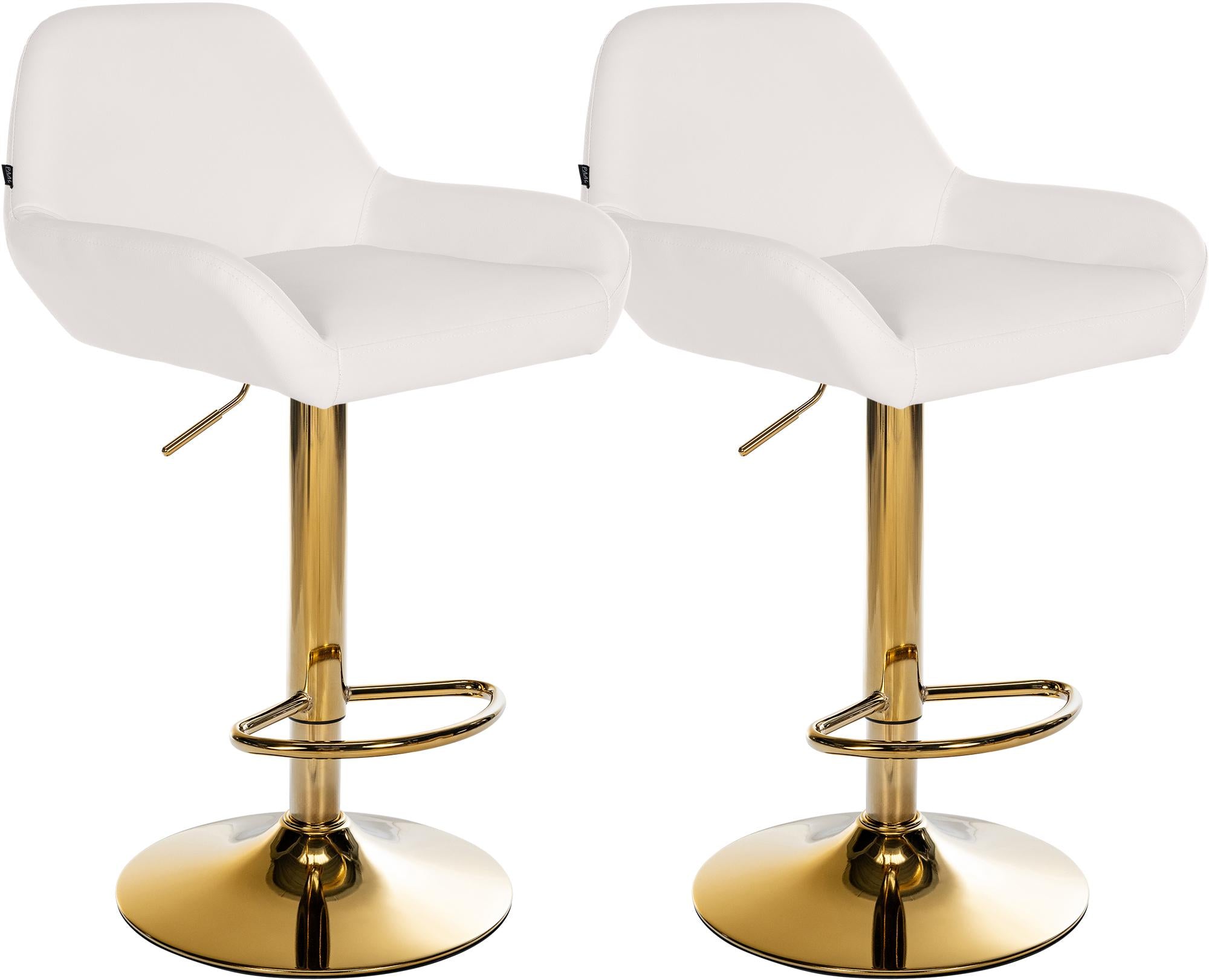 Set van 2 barkrukken Braga Gold kunstleer