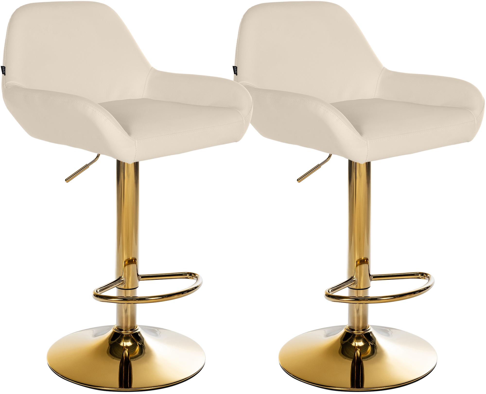 Set van 2 barkrukken Braga Gold kunstleer