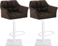 Set of 2 bar stools Damaso fabric