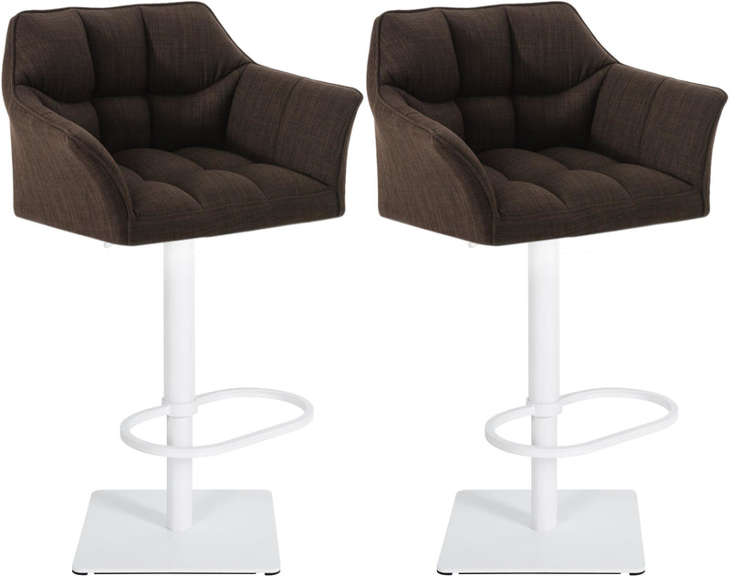 Set of 2 bar stools Damaso fabric
