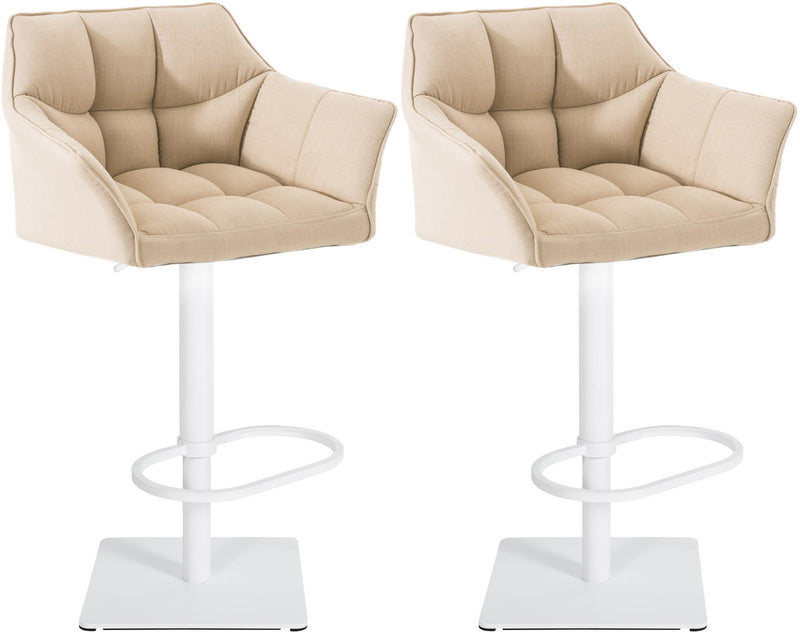 Set of 2 bar stools Damaso fabric