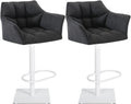 Set of 2 bar stools Damaso fabric