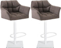 Set of 2 bar stools Damaso fabric
