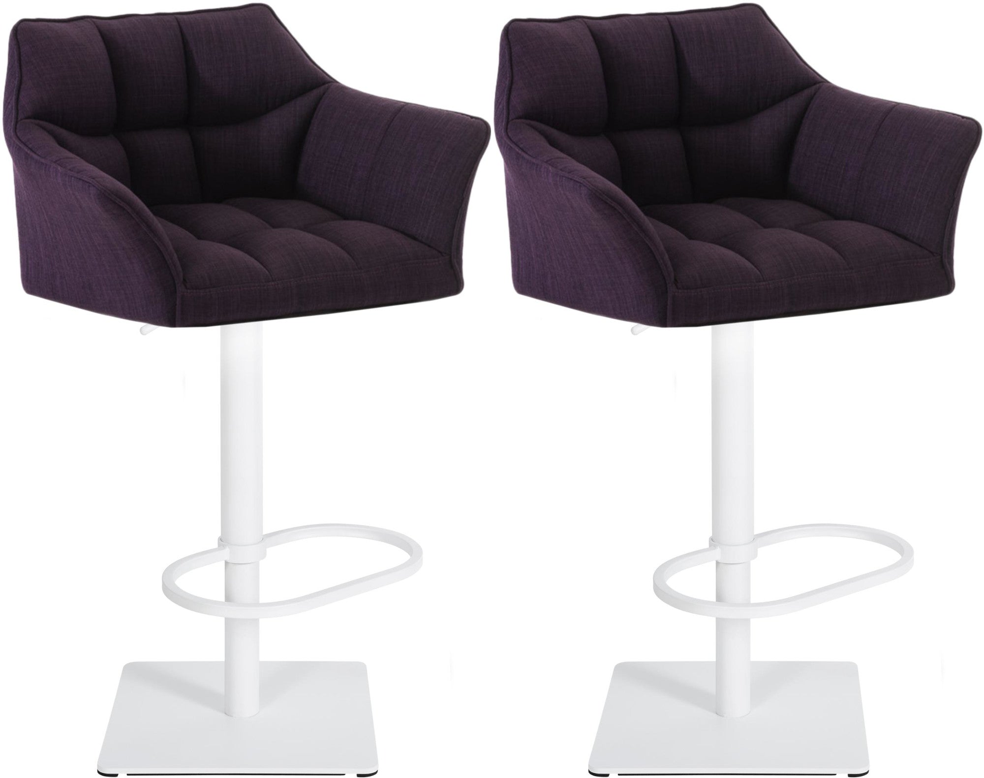 Set of 2 Damaso bar stools with fabric cover