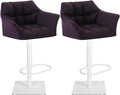 Set of 2 bar stools Damaso fabric