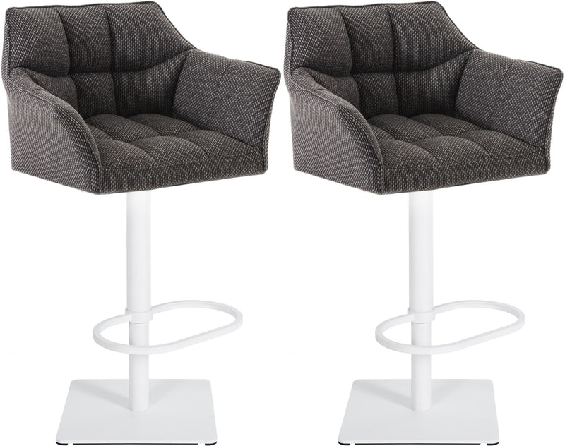 Set of 2 bar stools Damaso fabric
