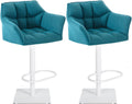 Set of 2 bar stools Damaso fabric
