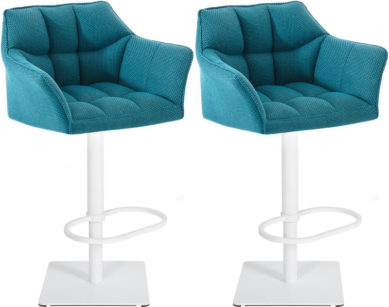 Set of 2 bar stools Damaso fabric