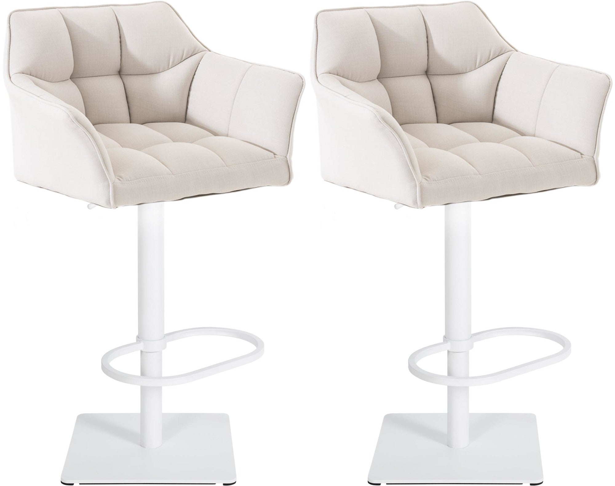 Set of 2 Damaso bar stools with fabric cover