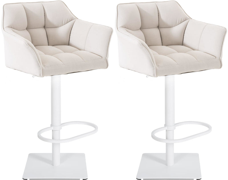 Set of 2 bar stools Damaso fabric