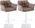 Set of 2 bar stools Damaso fabric