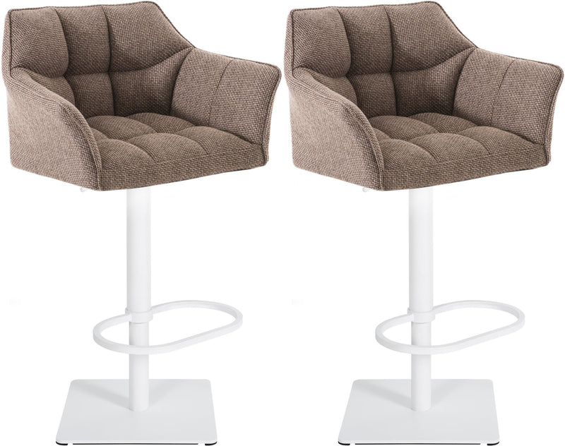 Set of 2 bar stools Damaso fabric
