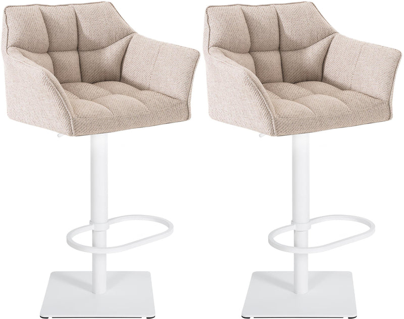 Set of 2 bar stools Damaso fabric