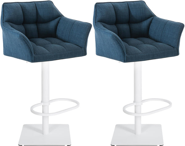 Set of 2 bar stools Damaso fabric