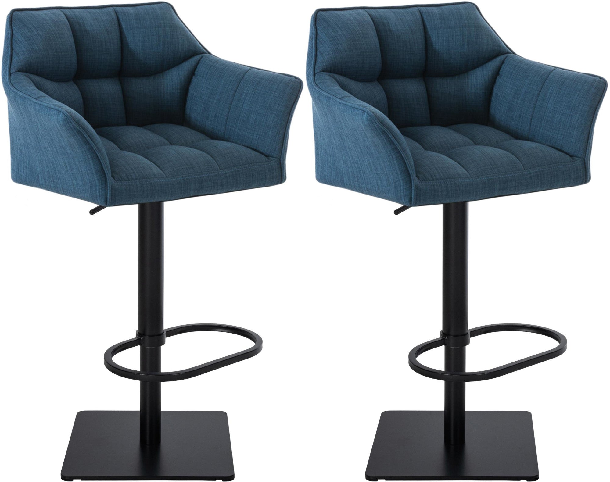 Set of 2 Damaso bar stools with fabric cover