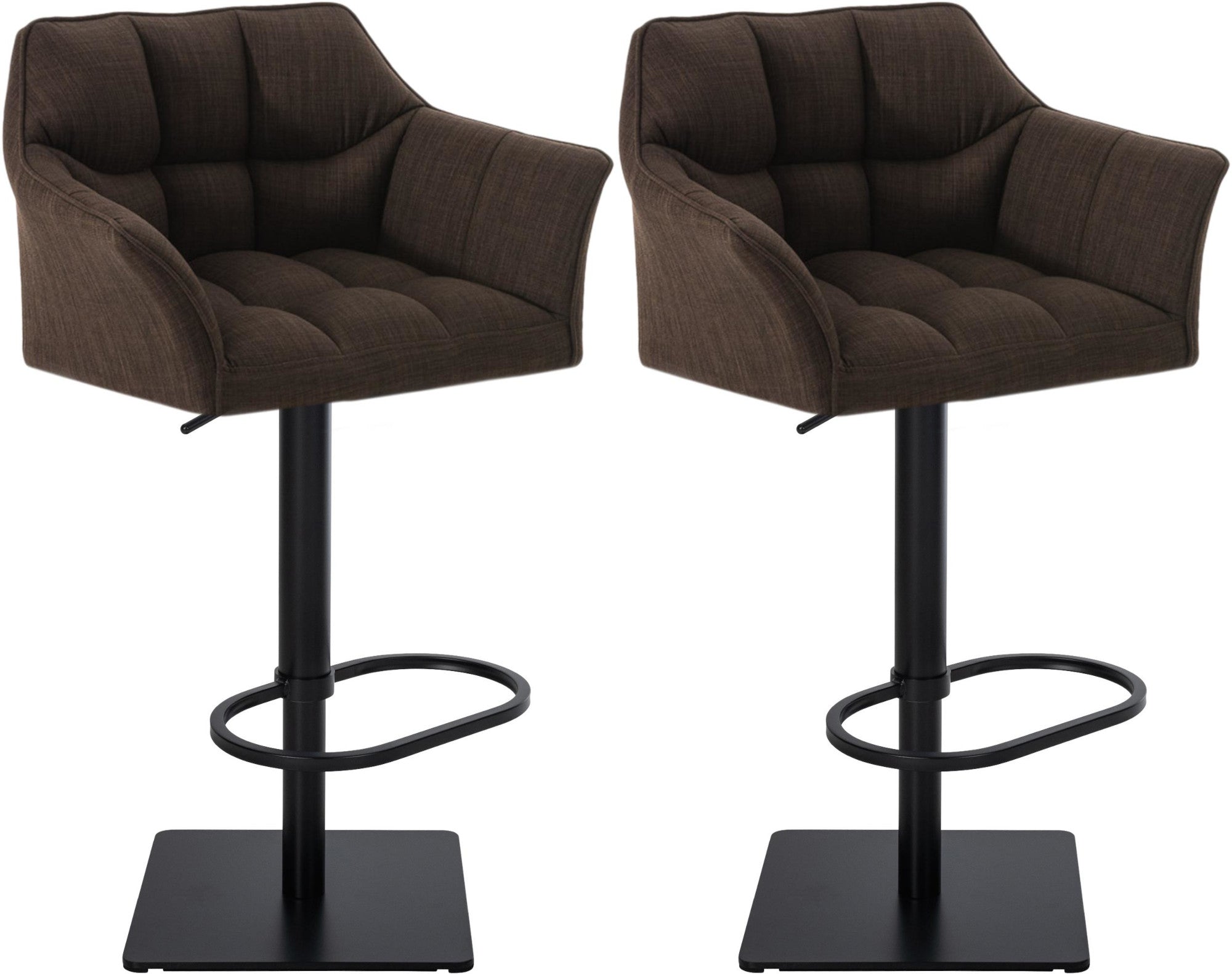 Set of 2 Damaso bar stools with fabric cover