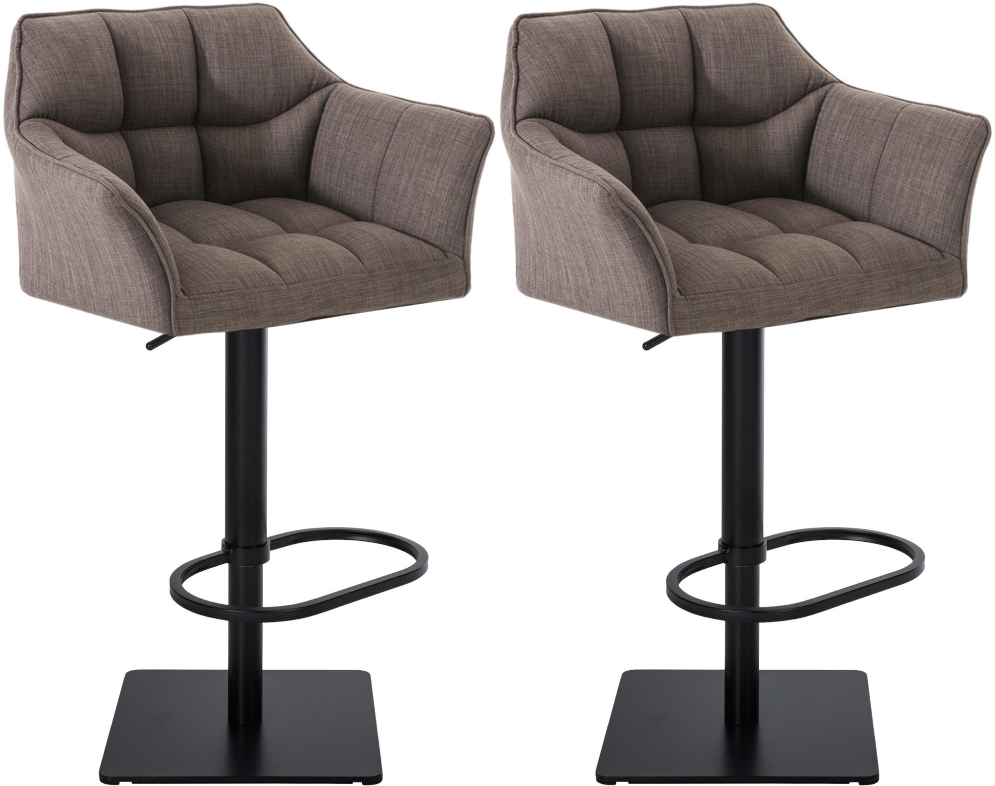 Set of 2 Damaso bar stools with fabric cover