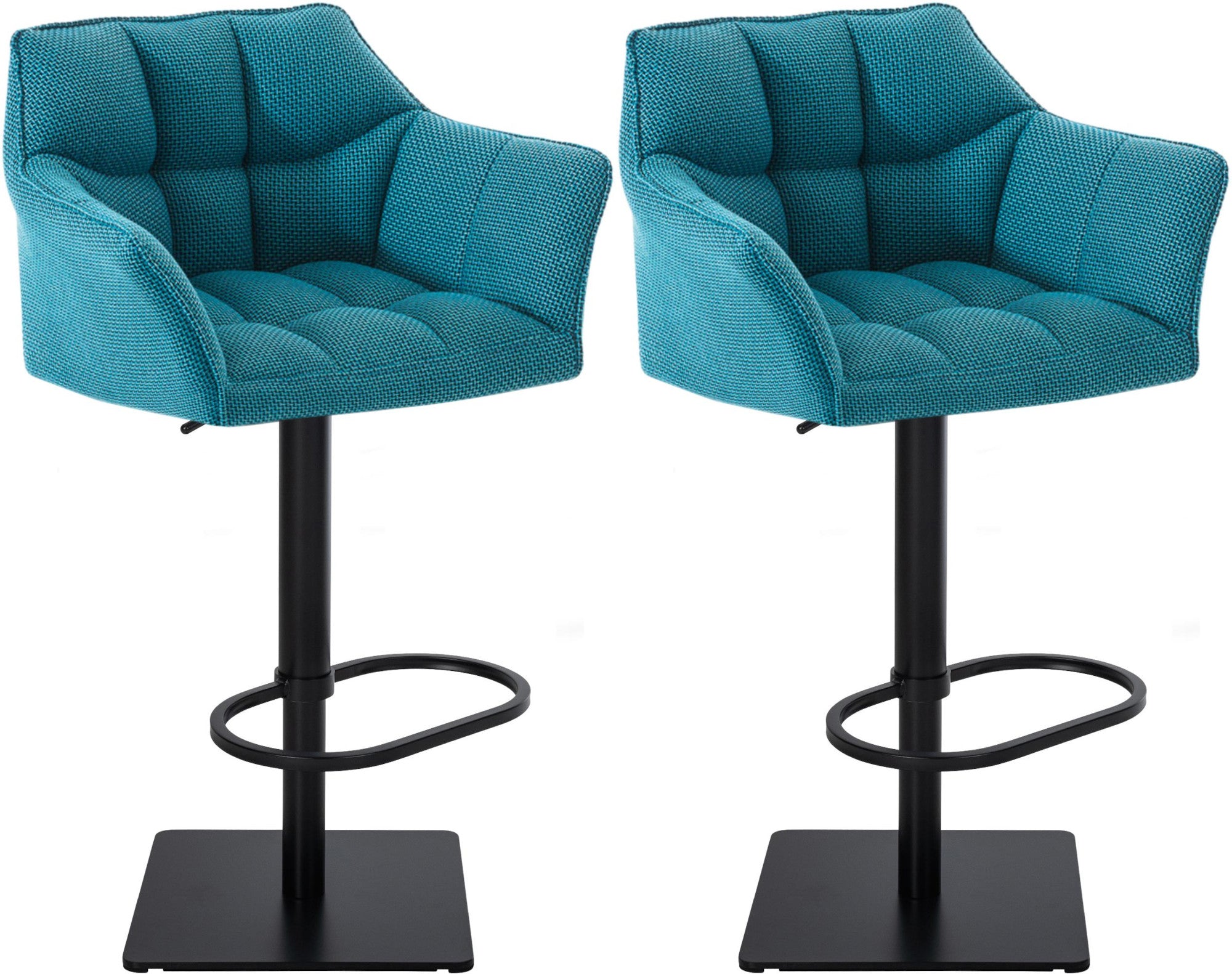 Set of 2 Damaso bar stools with fabric cover