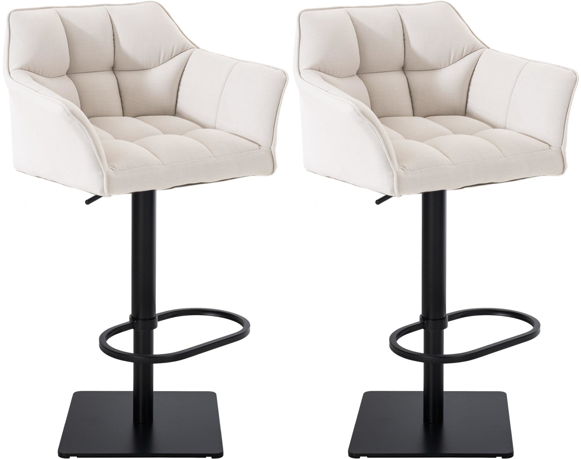 Set of 2 Damaso bar stools with fabric cover