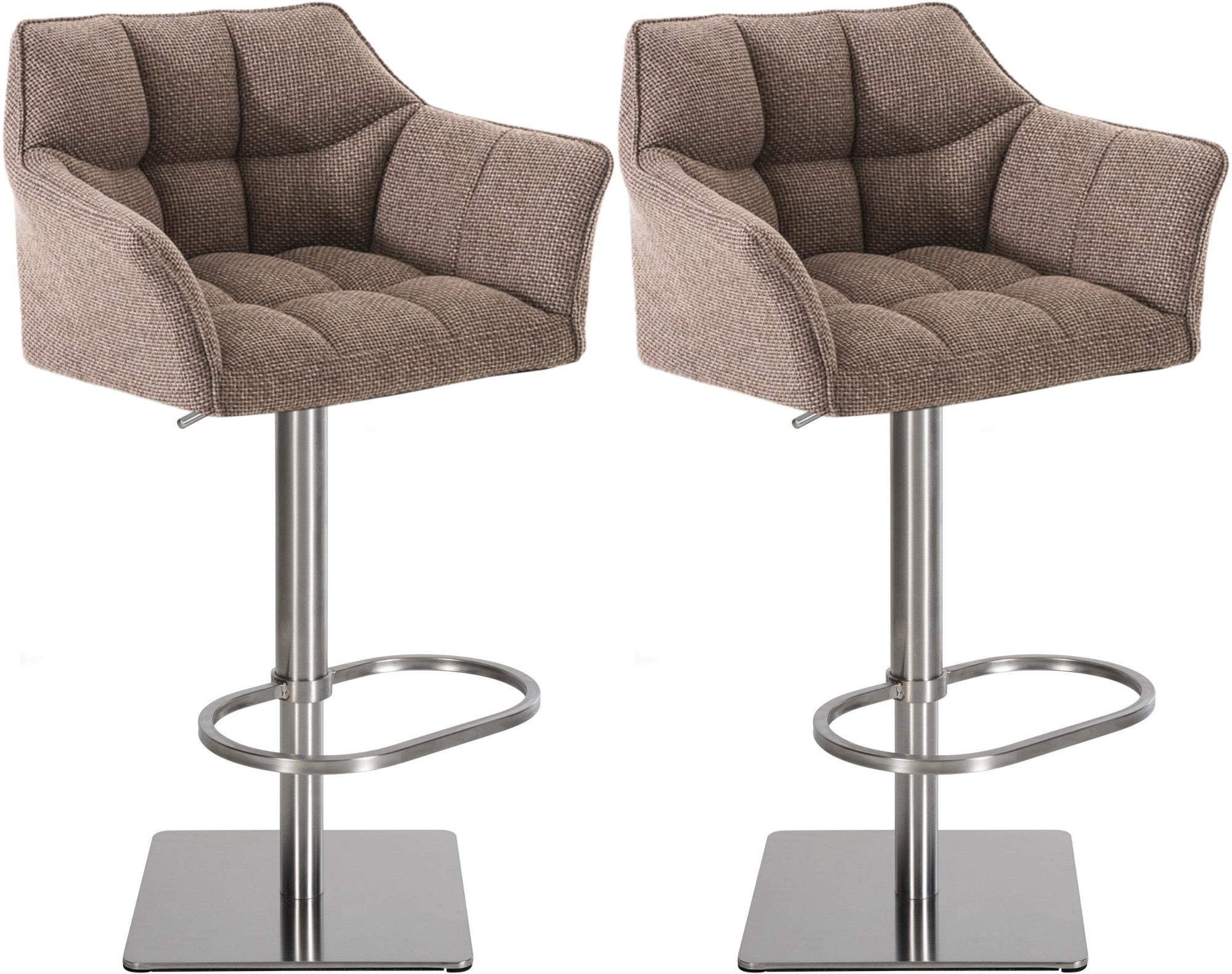 Set of 2 Damaso bar stools with fabric cover