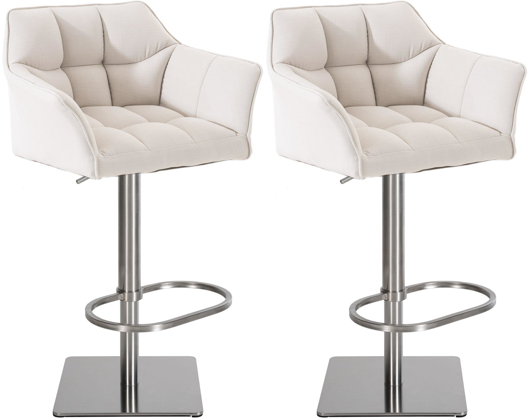 Set of 2 Damaso bar stools with fabric cover