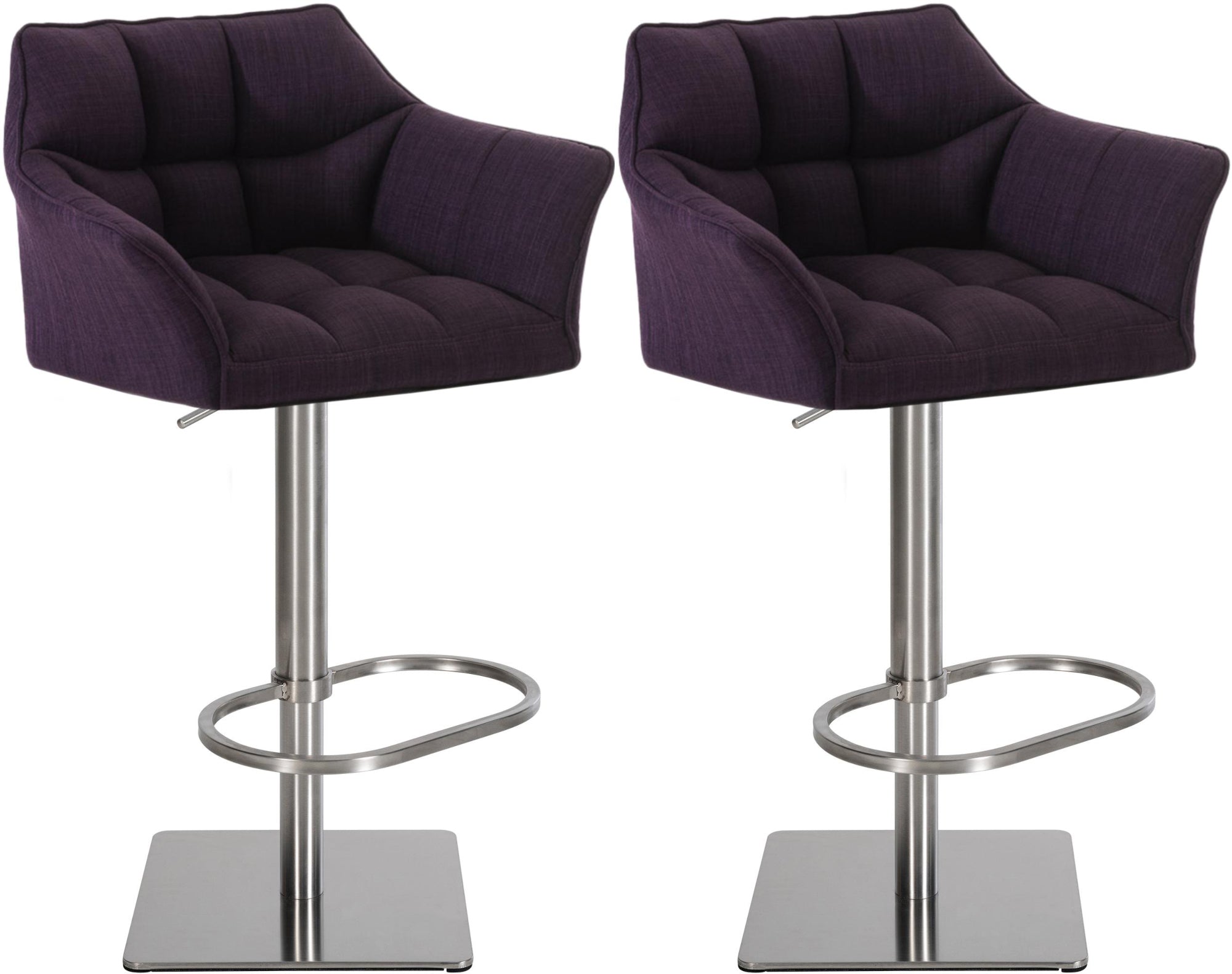 Set of 2 Damaso bar stools with fabric cover