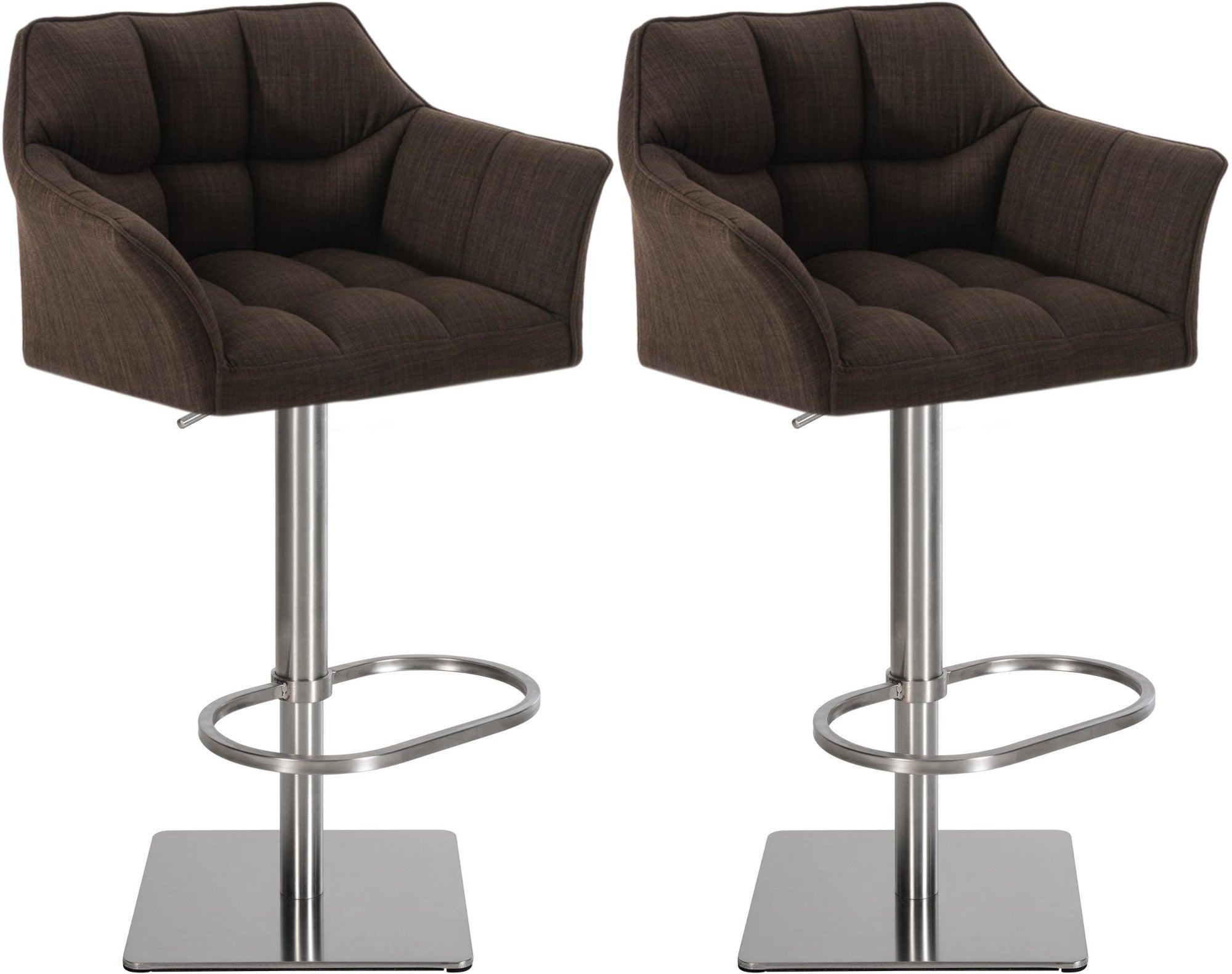 Set of 2 Damaso bar stools with fabric cover