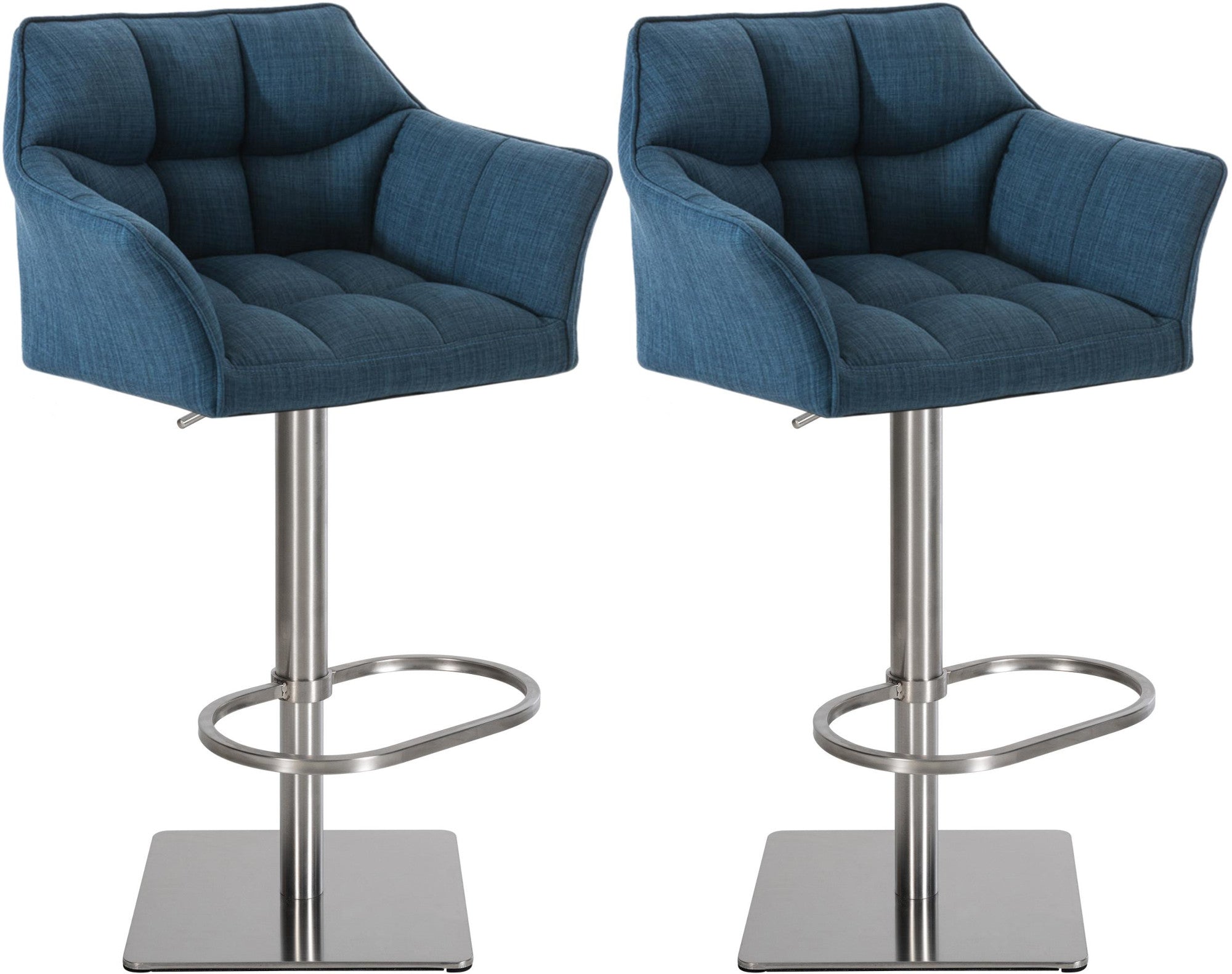 Set of 2 Damaso bar stools with fabric cover