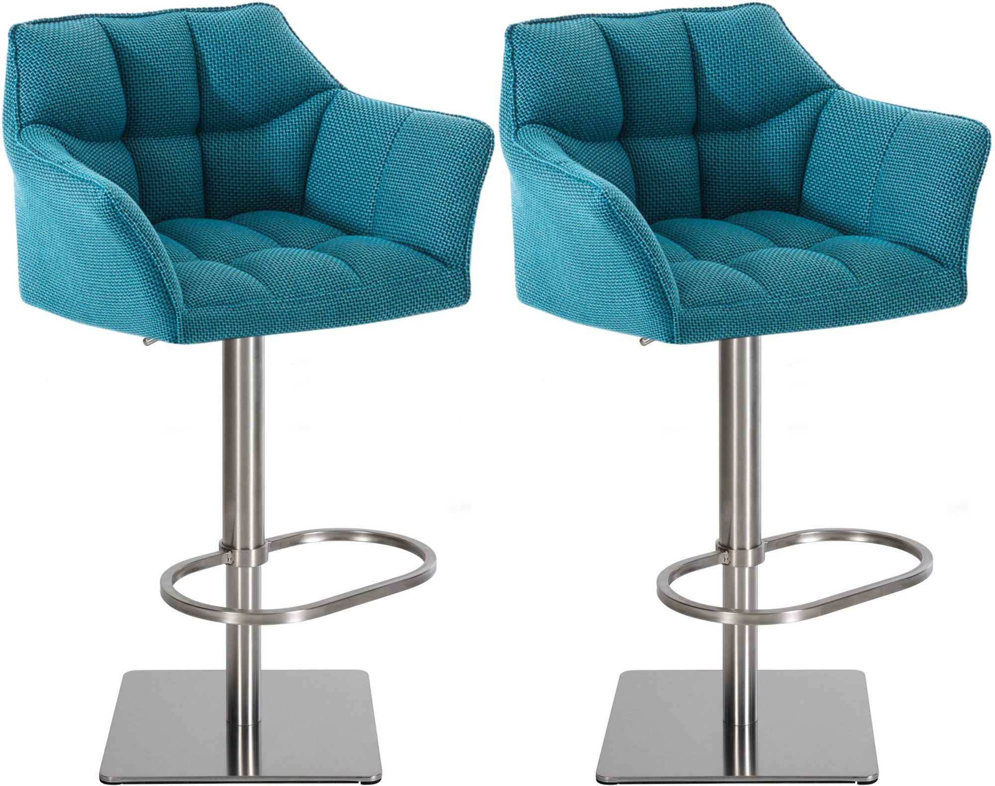 Set of 2 Damaso bar stools with fabric cover