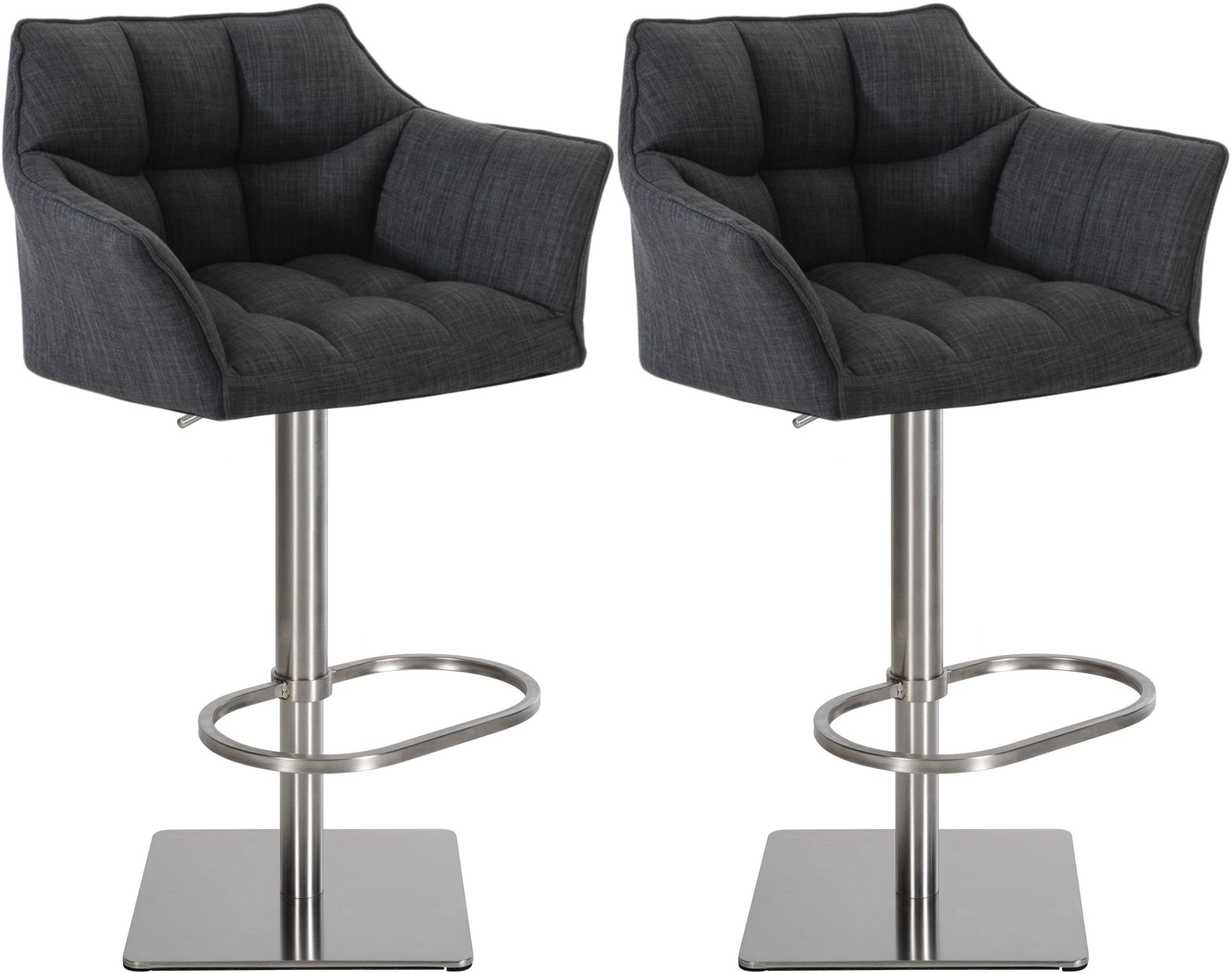 Set of 2 Damaso bar stools with fabric cover