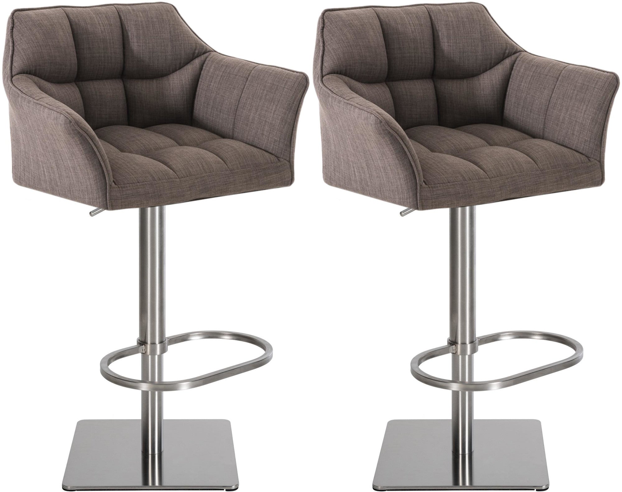 Set of 2 Damaso bar stools with fabric cover