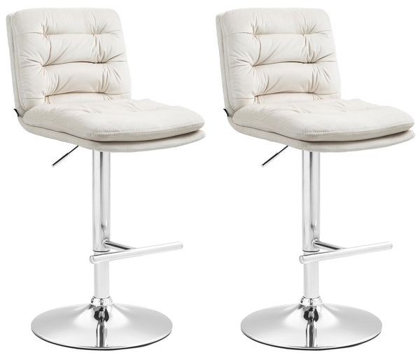 Set of 2 bar stools Damar velvet