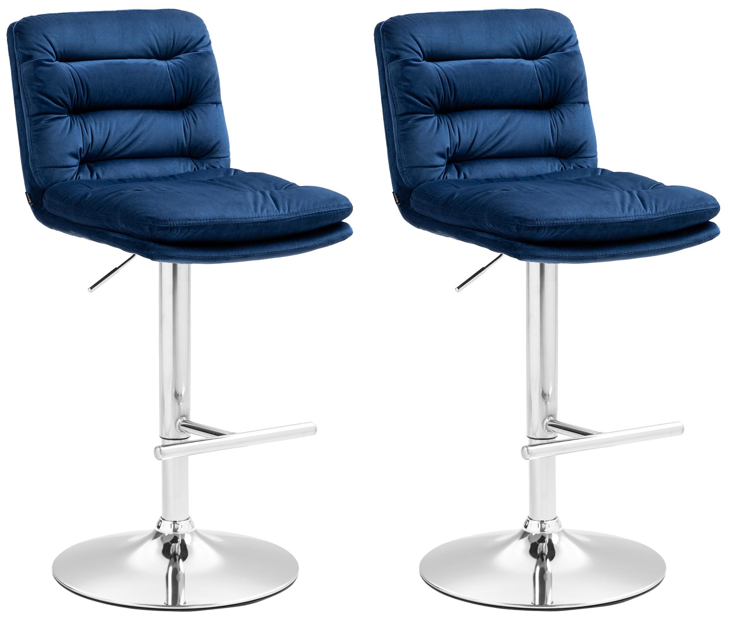 Set of 2 bar stools Damar velvet