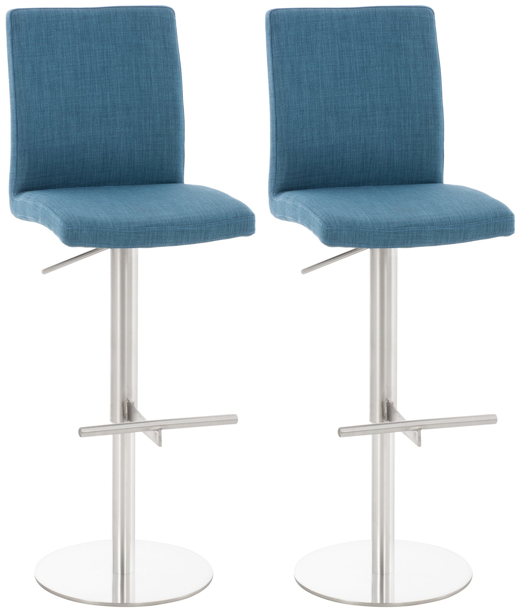 Set van 2 Cadiz barkrukken met stoffen bekleding