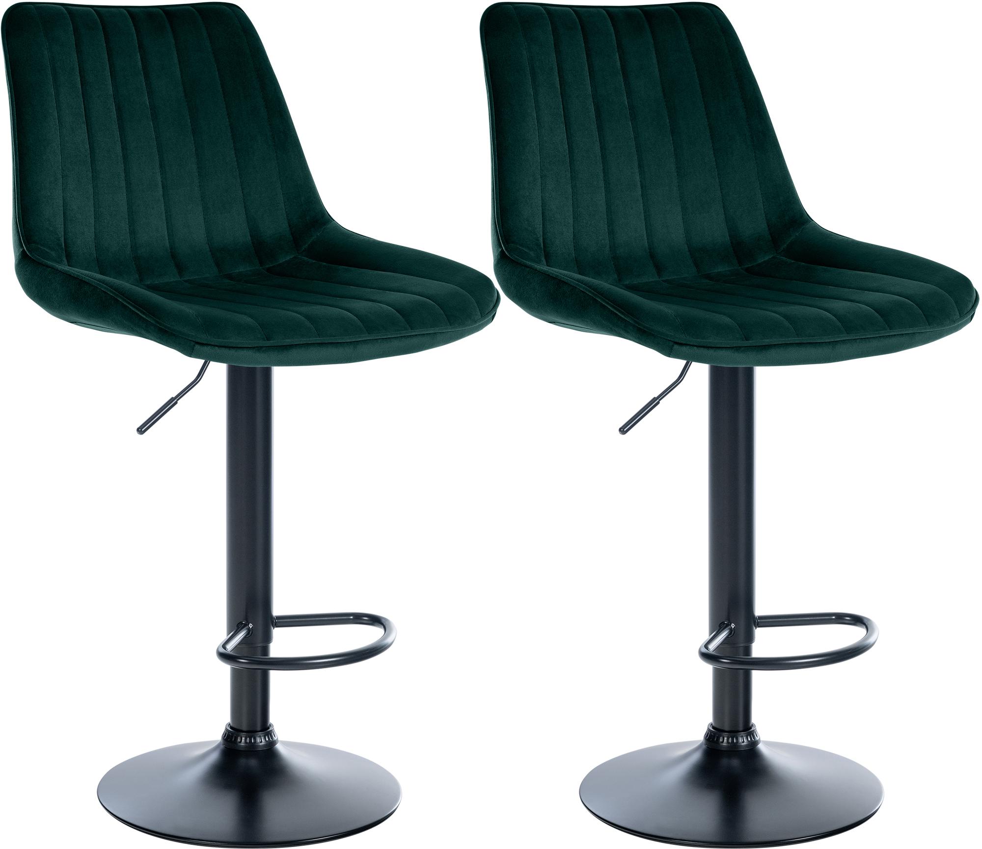 Set van 2 barkrukken Toni fluweel