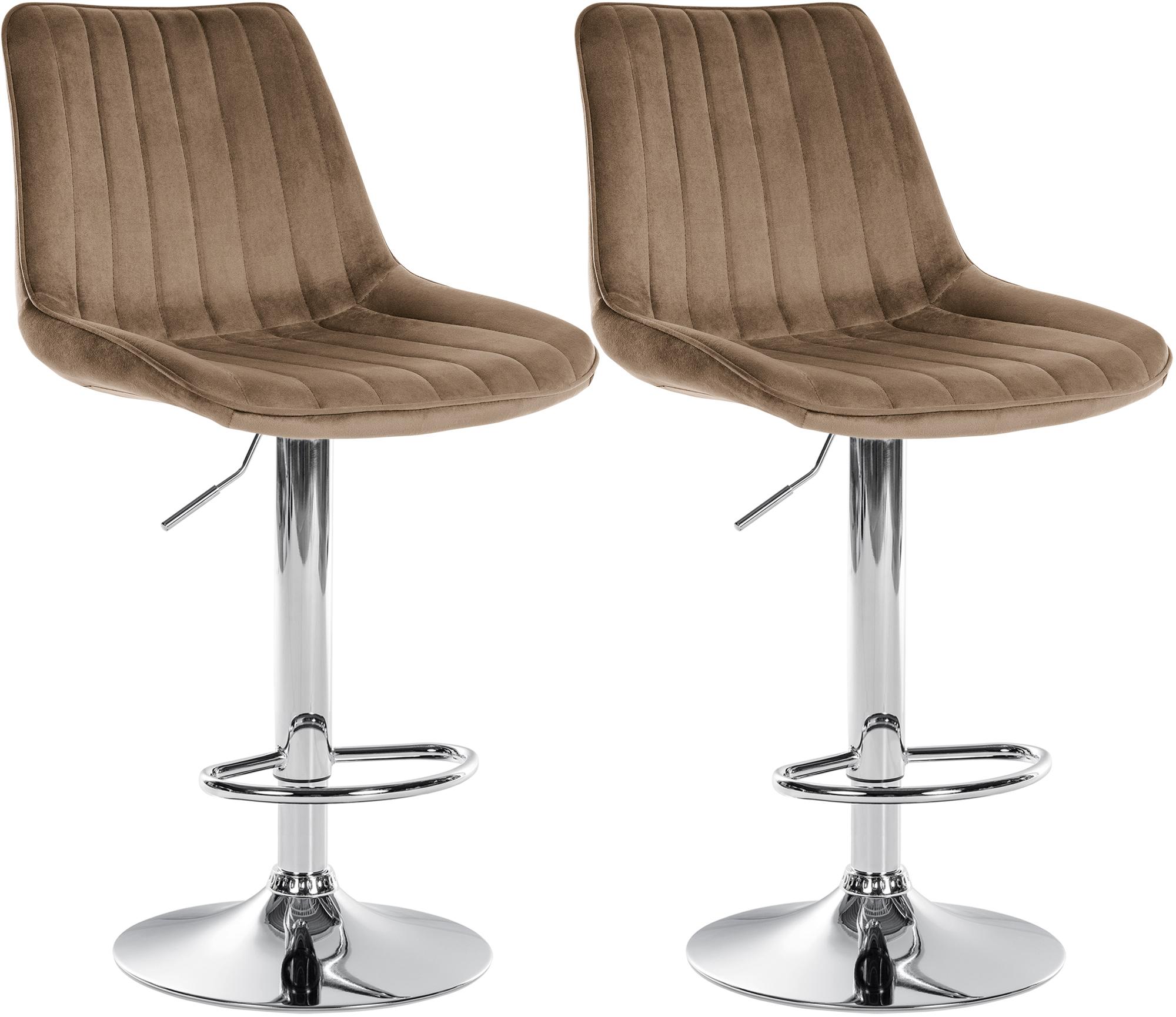 Set van 2 barkrukken Toni fluweel