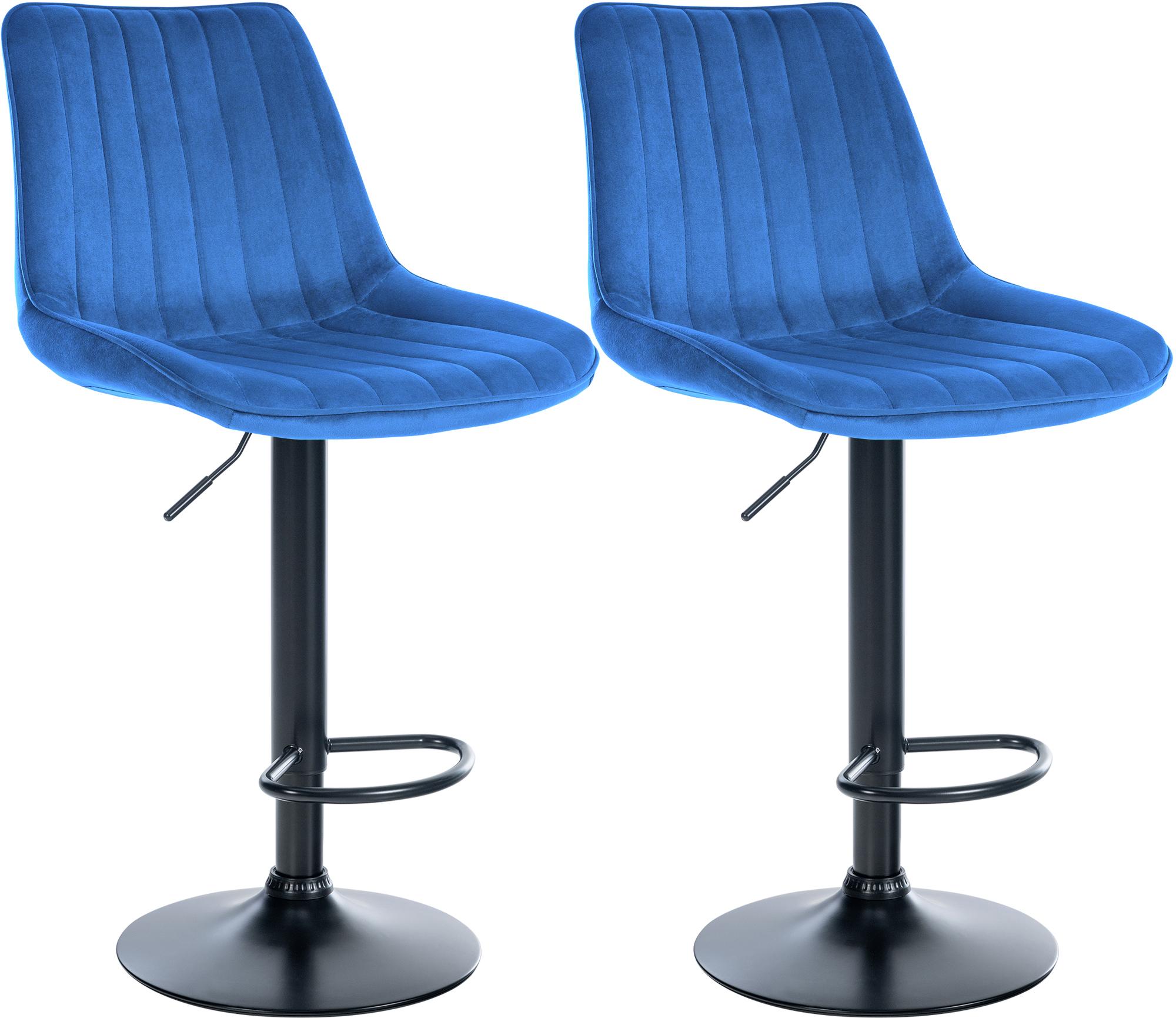 Set van 2 barkrukken Toni fluweel