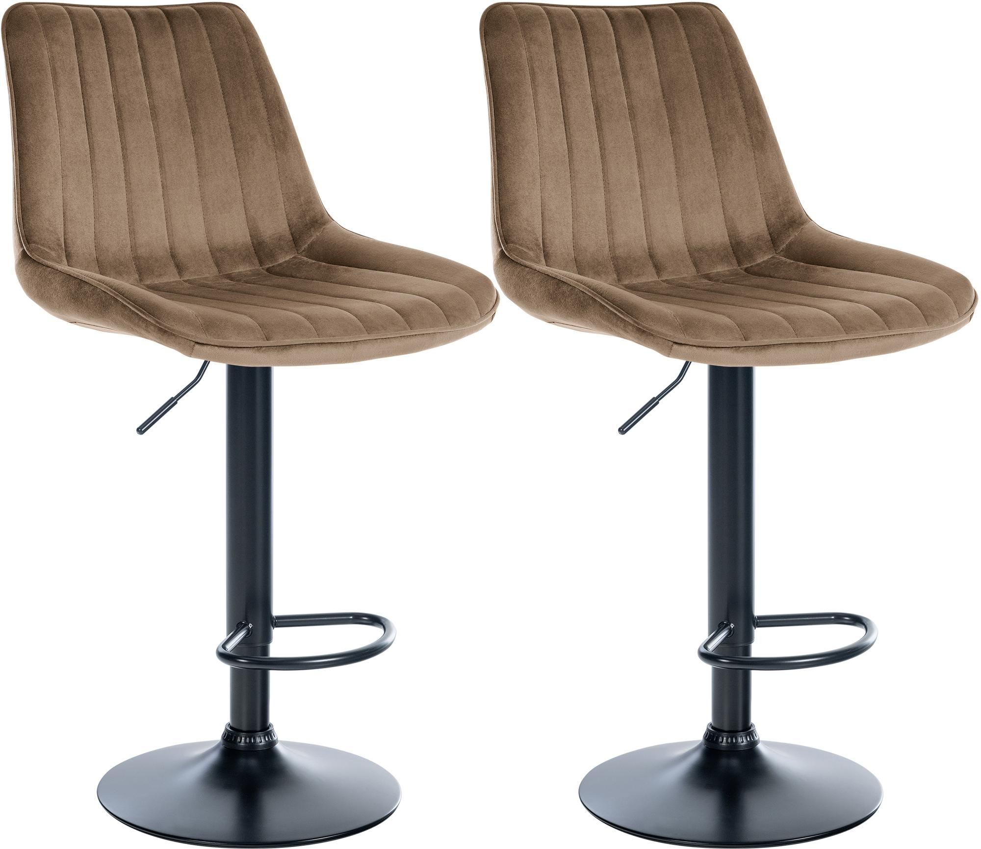 Set van 2 barkrukken Toni fluweel