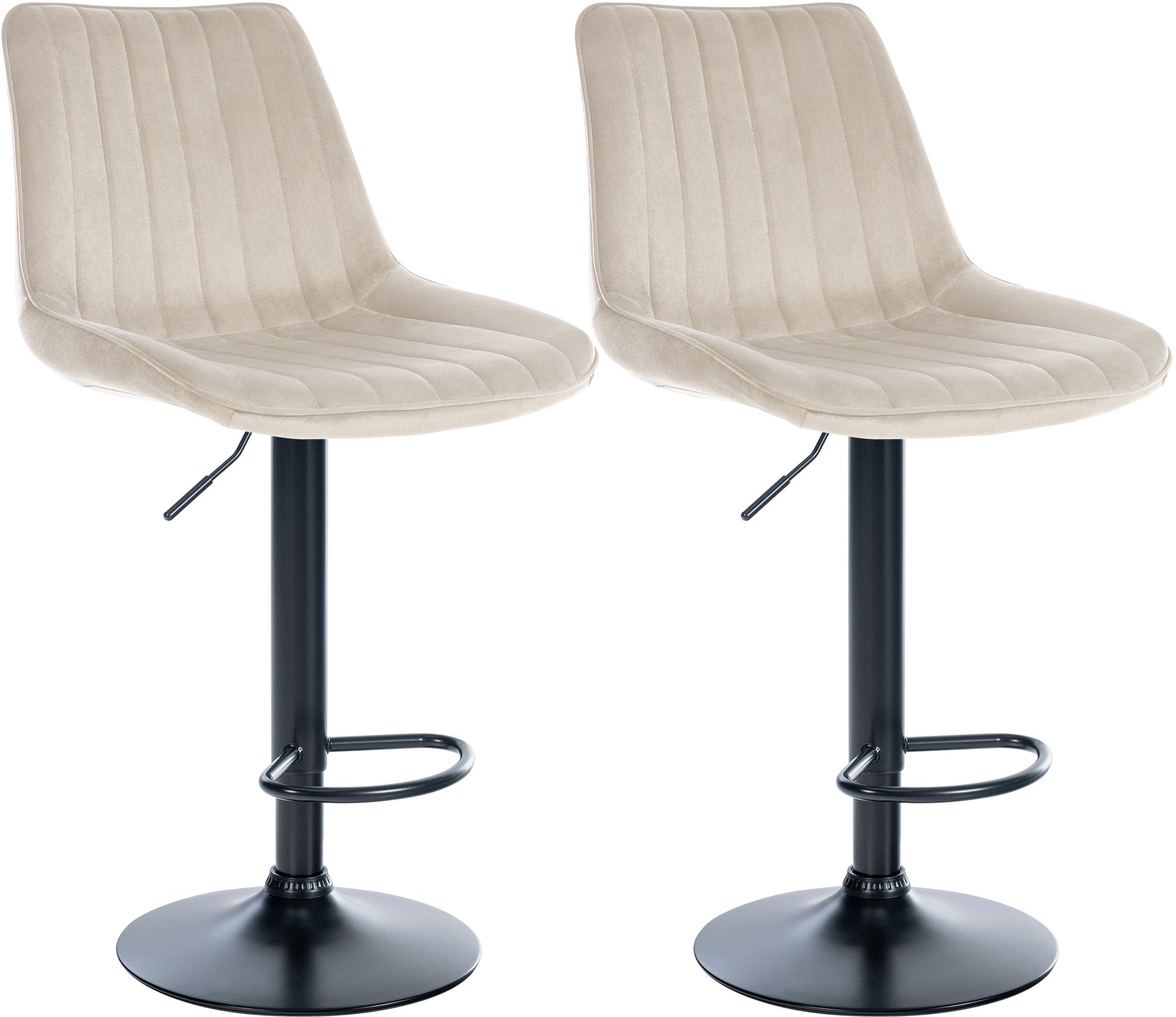 Set van 2 barkrukken Toni fluweel