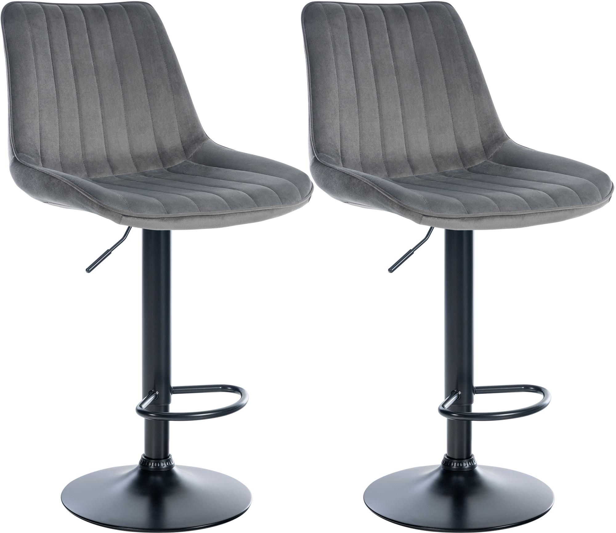 Set van 2 barkrukken Toni fluweel