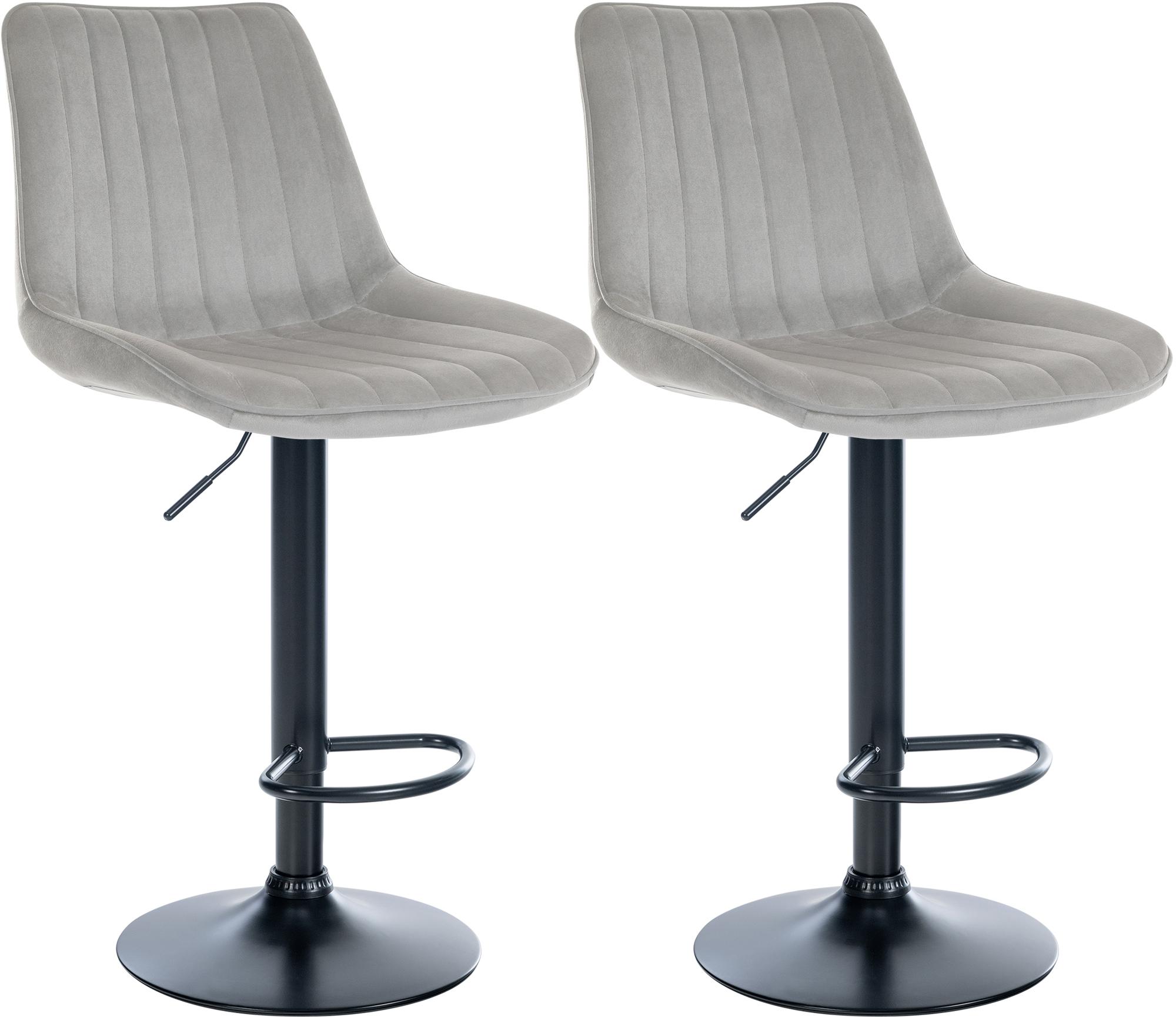 Set van 2 barkrukken Toni fluweel