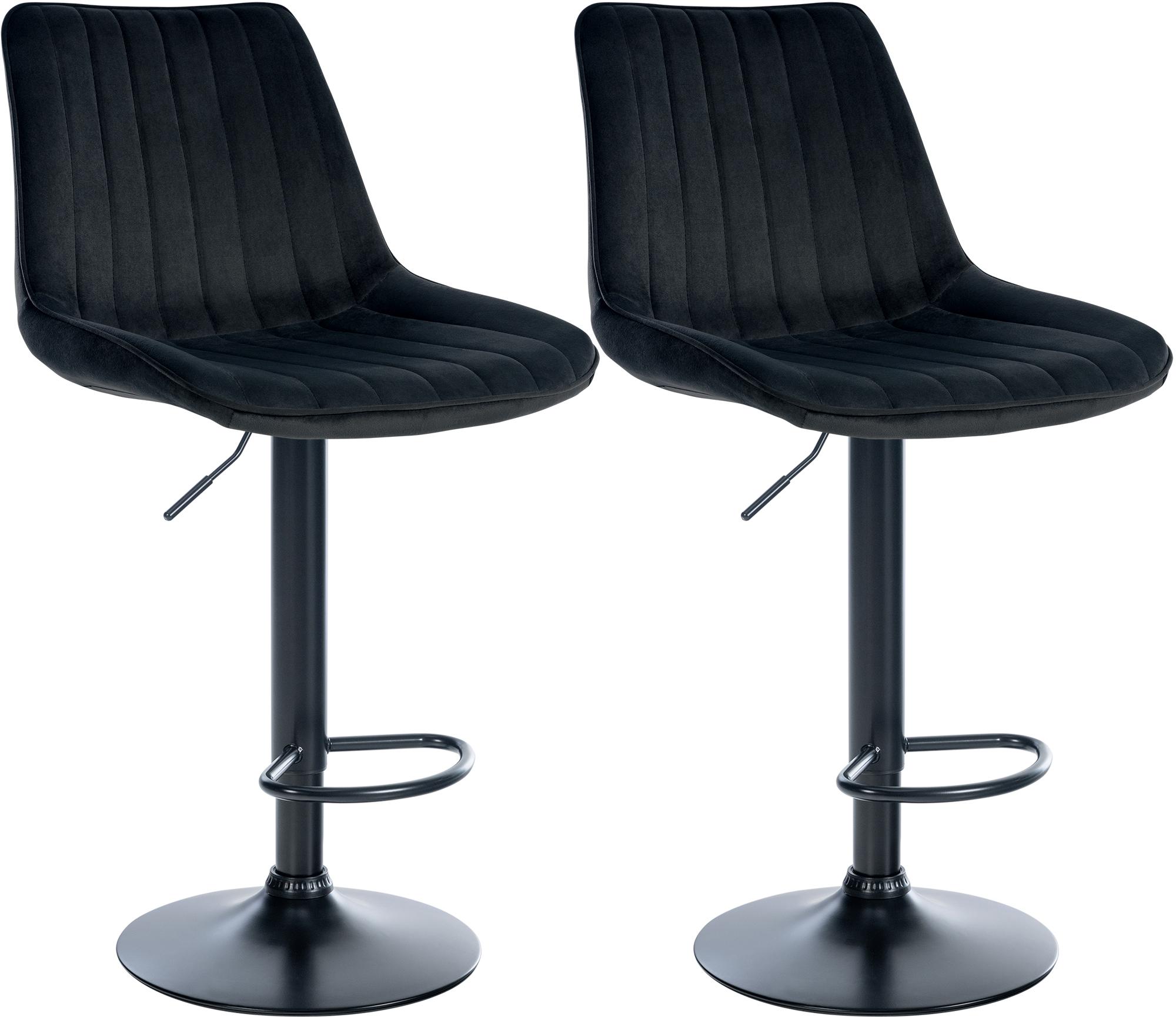 Set van 2 barkrukken Toni fluweel