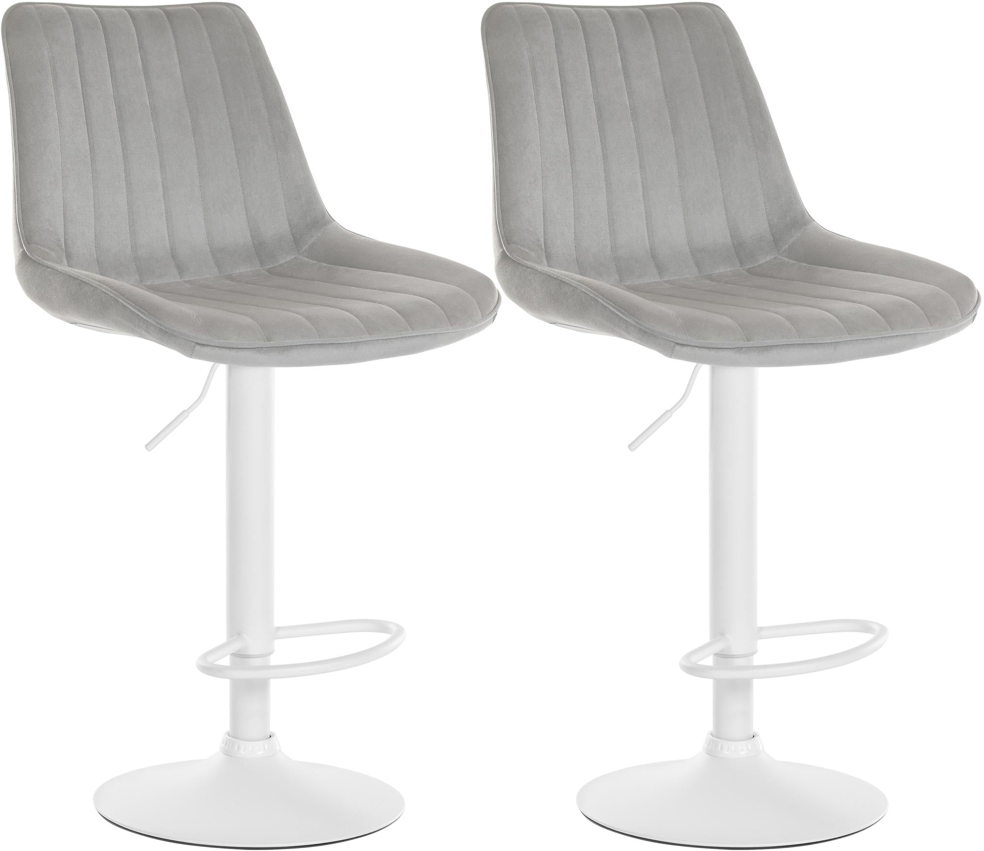 Set of 2 bar stools Toni velvet