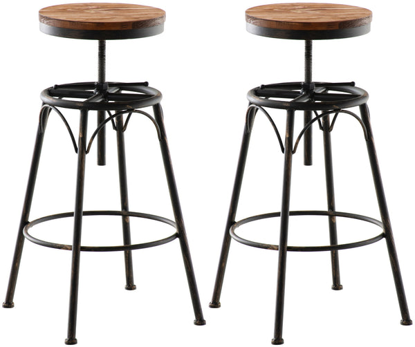 set of 2 Beam bar stools