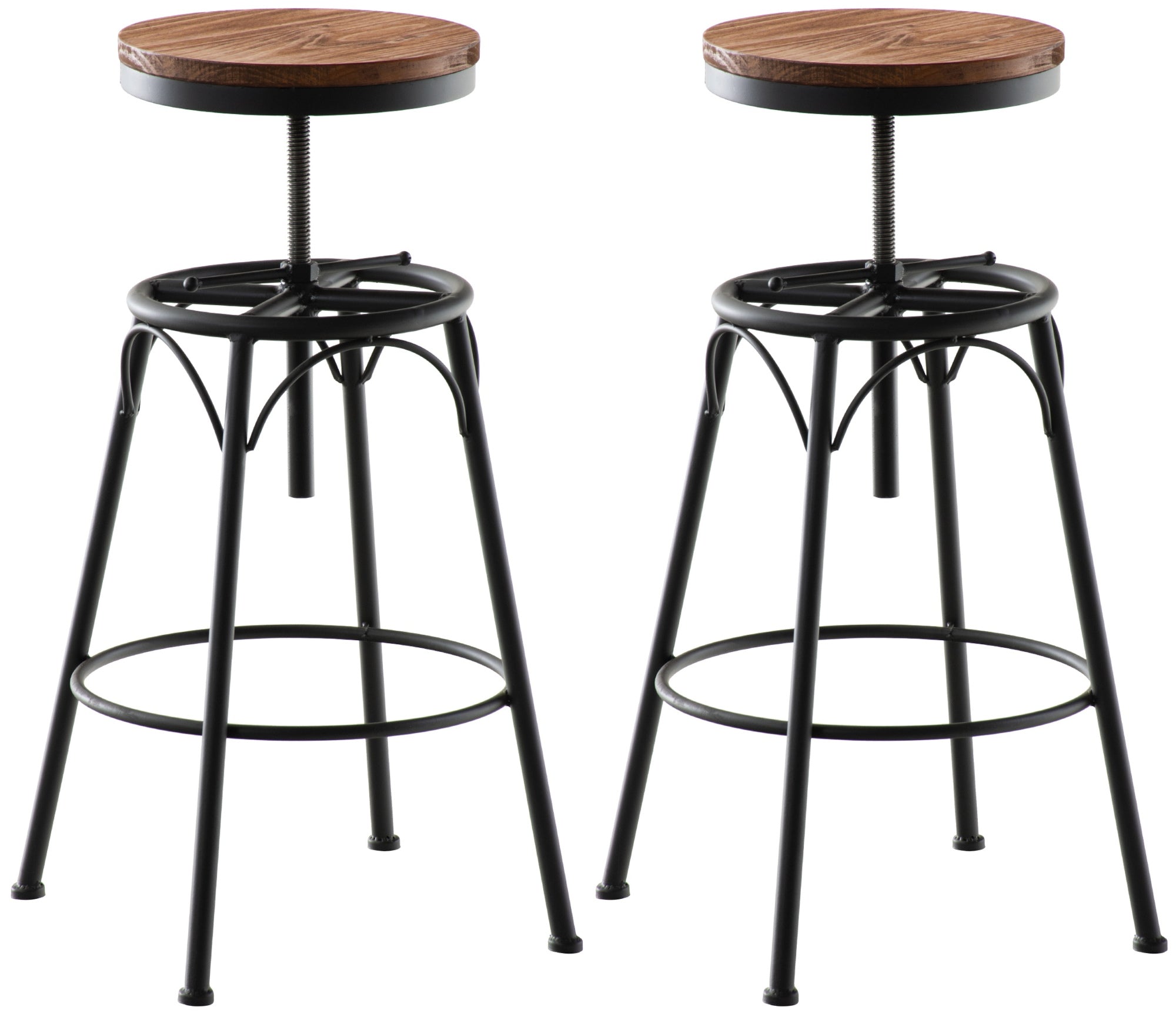set of 2 Beam bar stools