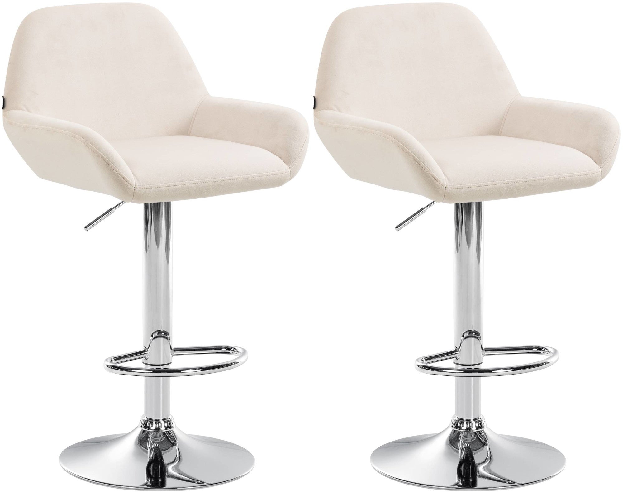 Set van 2 barkrukken Braga fluweel