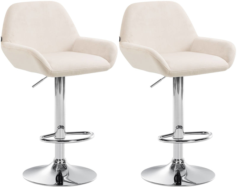 Set of 2 bar stools Braga velvet