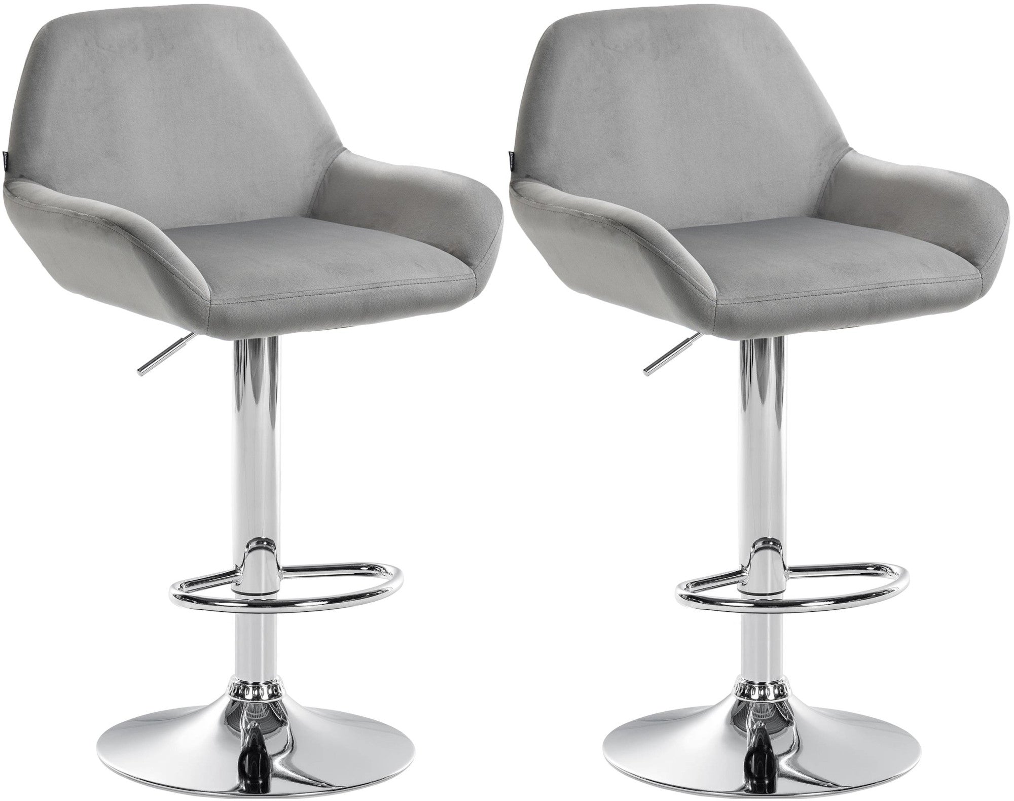 Set van 2 barkrukken Braga fluweel